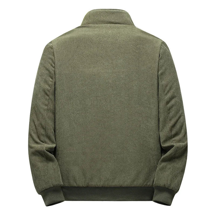 Laurent Monaco Fleece Jacket with Corduroy for Men, view 6 - Elena Harper