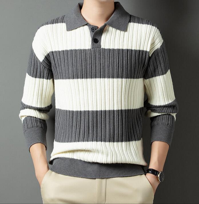 Bruno - Striped Long Sleeve Casual Jersey