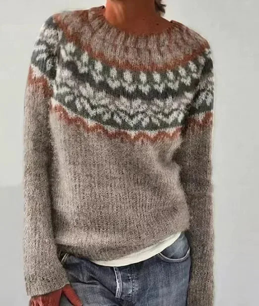 Clair Striped Sweater Autumn with Patterns Mavelle, view 7 - Elena Harper