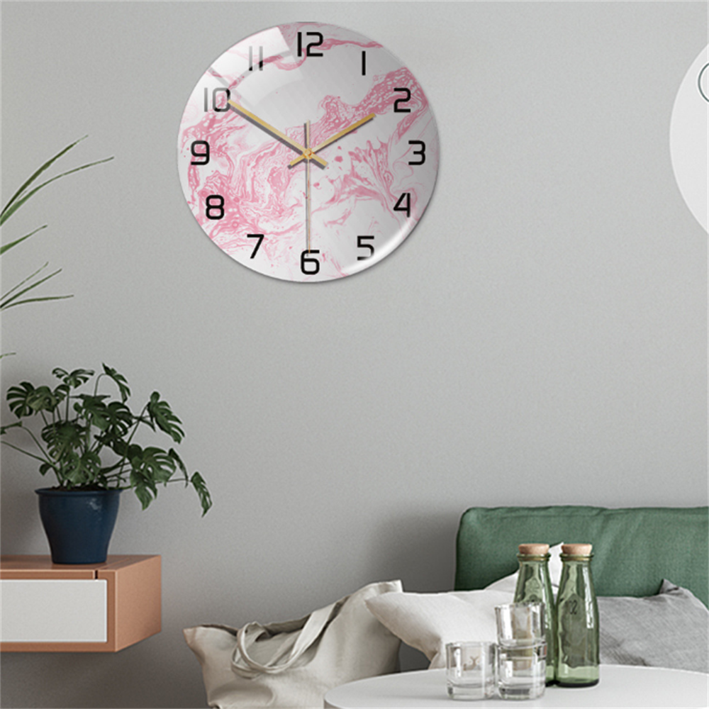 Elegant Marble-Effect Wall Clock – MarbleTime