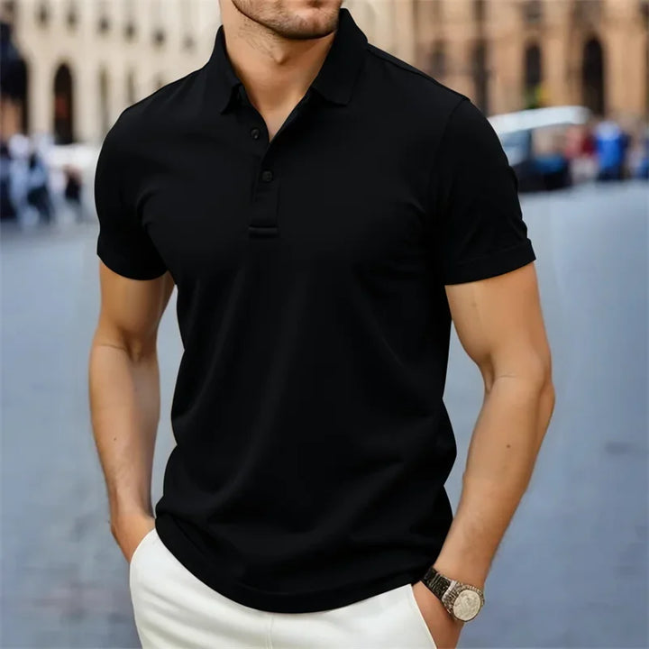 Alvise Smooth Cotton Polo, view 7 - Elena Harper