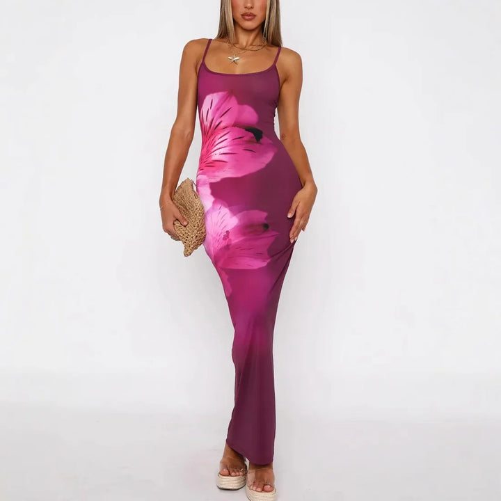 Ione Chic Printed Tube Maxi Dress - Elena Harper