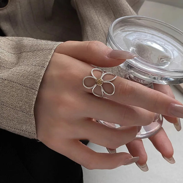 Alizee Elegant Flower-Shaped Ring, view 2 - Elena Harper