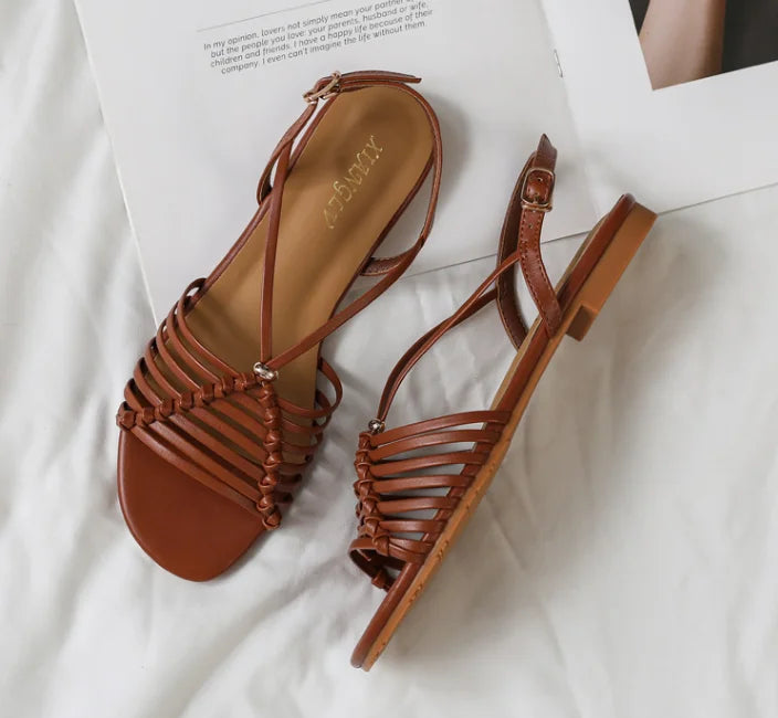 Graziolina Elegant Leather Sandals, view 10 - Elena Harper