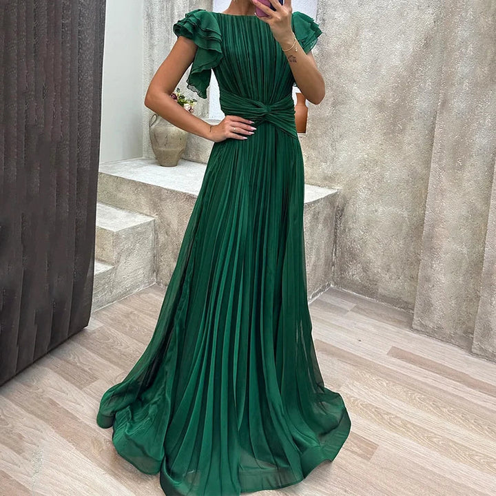 Rory Pleated Evening Dress - Elena Harper