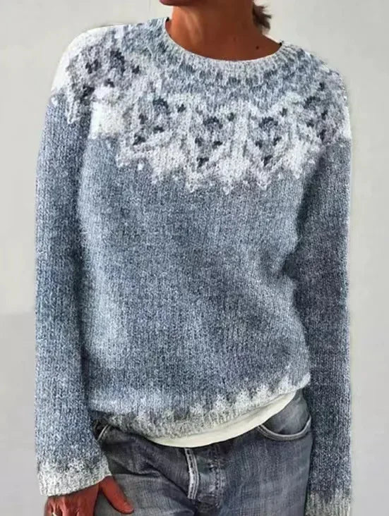 Clair Striped Sweater Autumn with Patterns Mavelle, view 8 - Elena Harper
