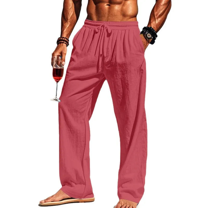 LAURENT MONACO | AZURE LINEN PANTS FOR MEN