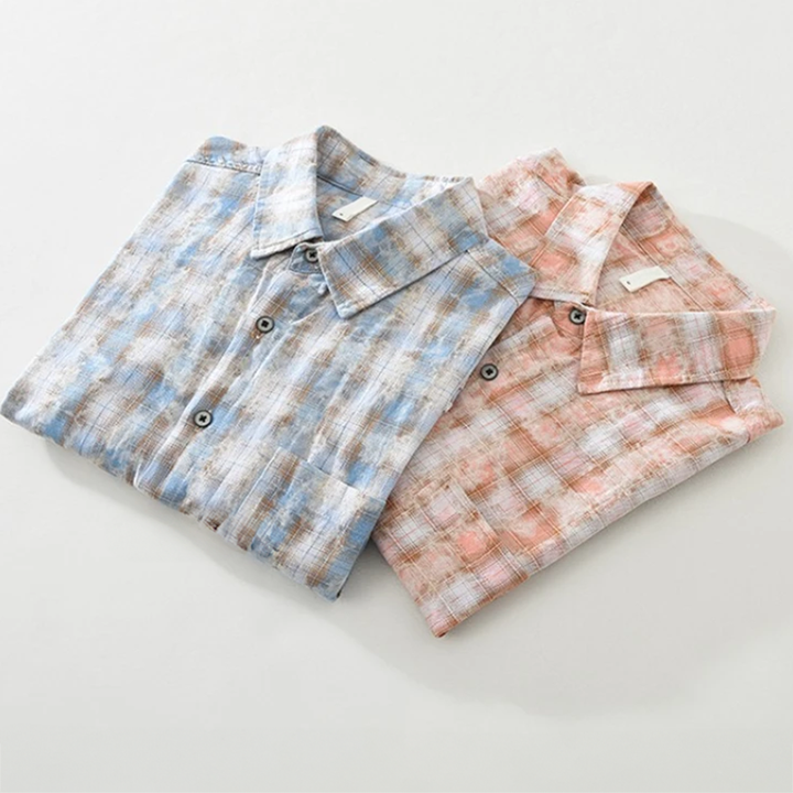 Retro Check Shirt for Men - Elena Harper