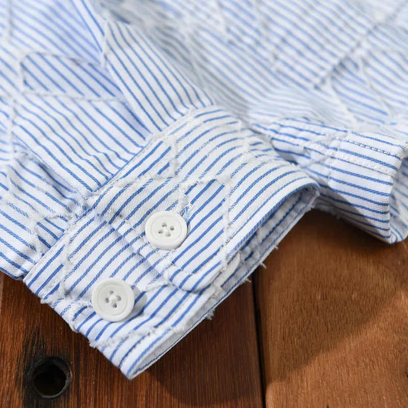 High-Quality Men's Business Blouse in Classic Blue
