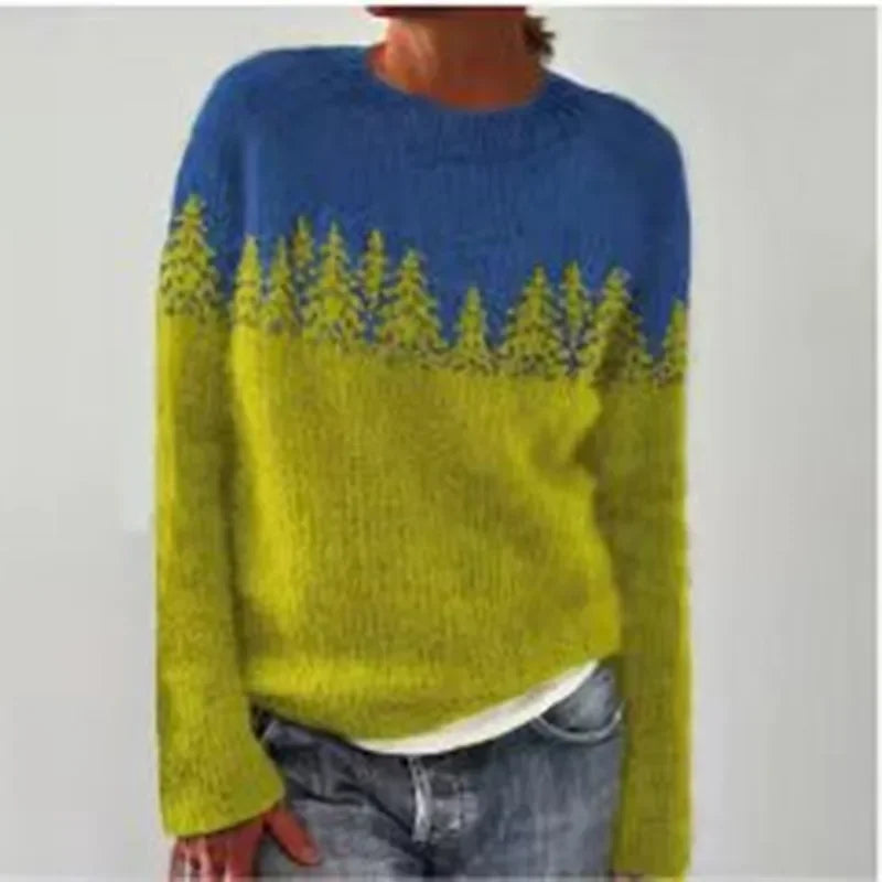 Clair Striped Sweater Autumn with Patterns Mavelle - Elena Harper