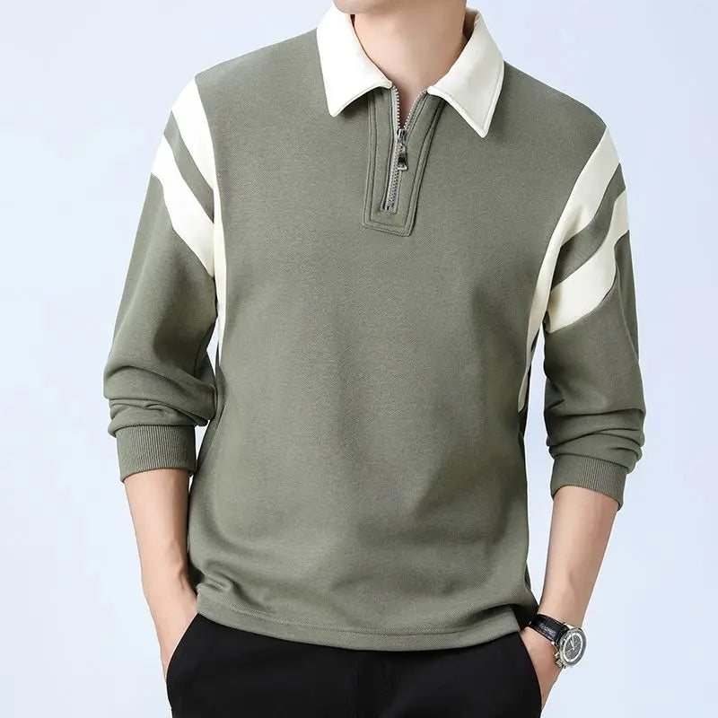 Color-blocked half-zip sweater - Eloy