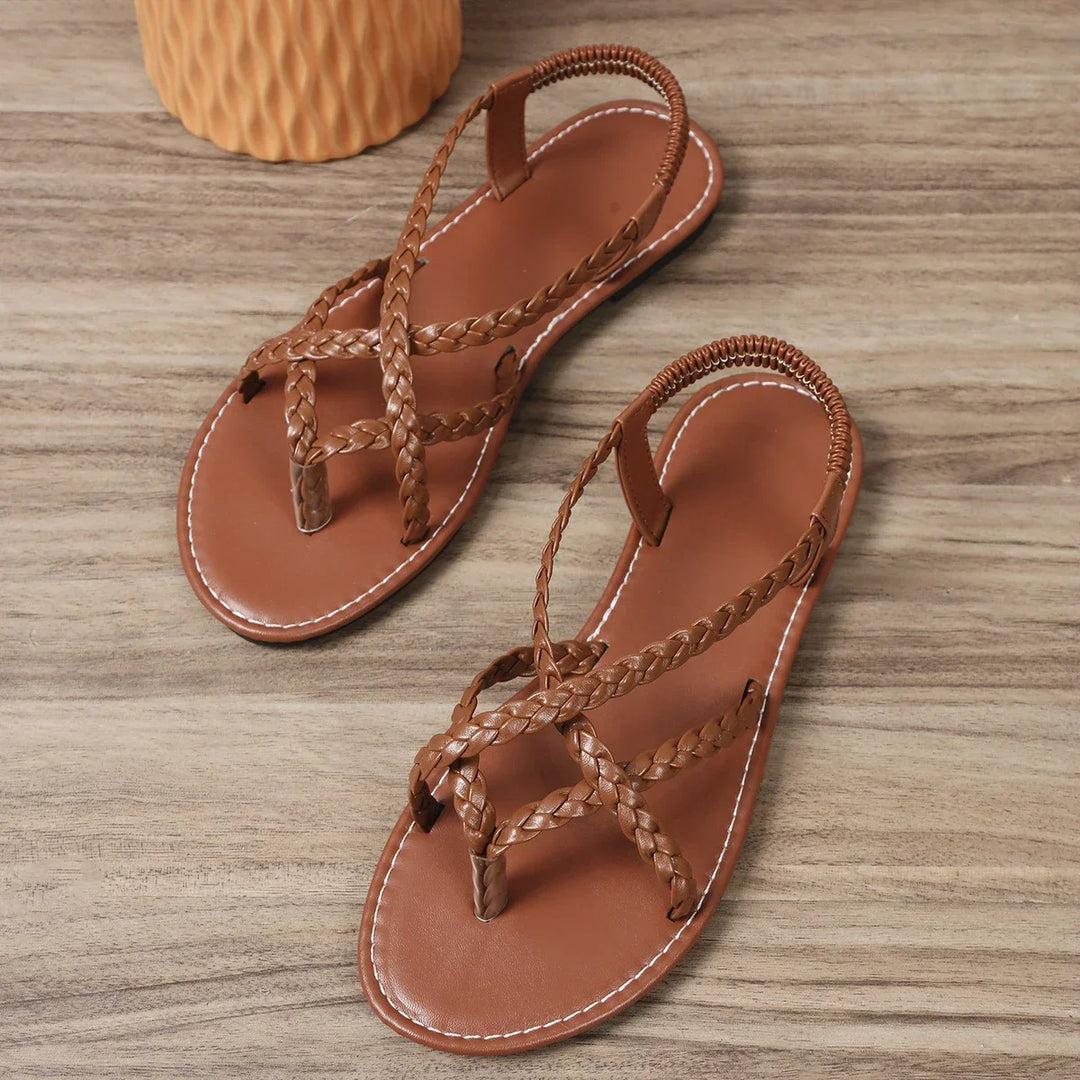 Isolina Chic Woven Sandals, view 7 - Elena Harper
