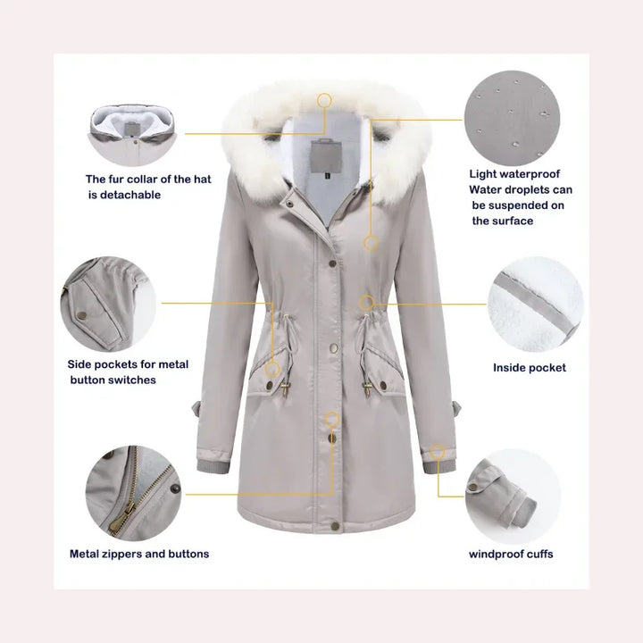 Juliette Thick Hooded Jacket, view 3 - Elena Harper