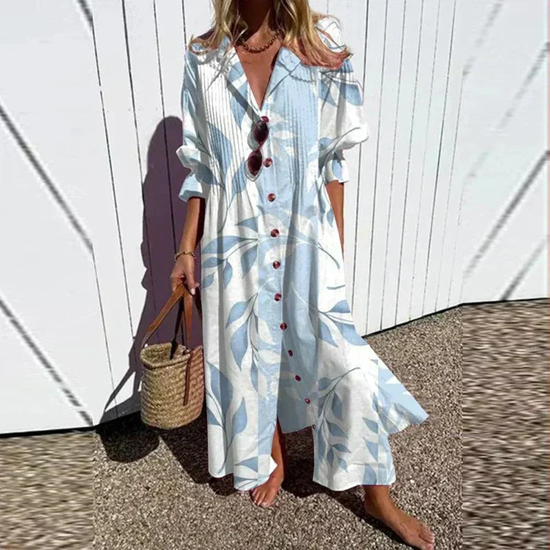Cassidy - Boho Beauty Puff Sleeve Maxi Dress