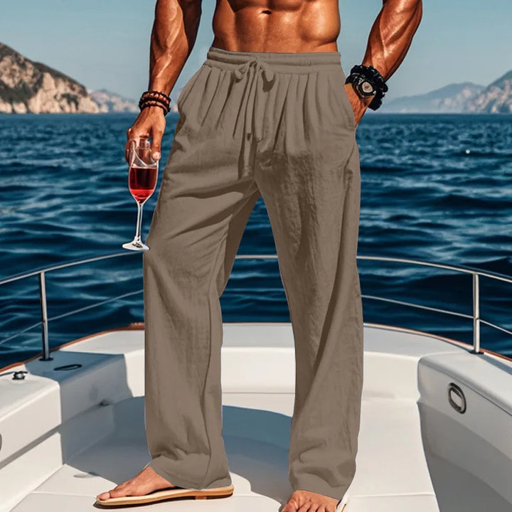 LAURENT MONACO | AZURE LINEN PANTS FOR MEN