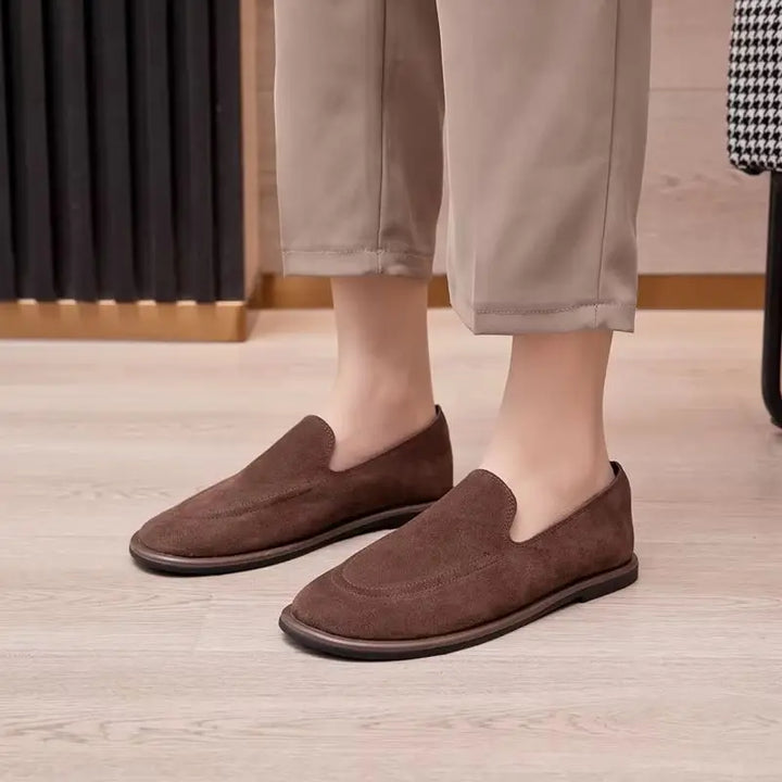 Giada Polished Slip-On Loafers, view 6 - Elena Harper