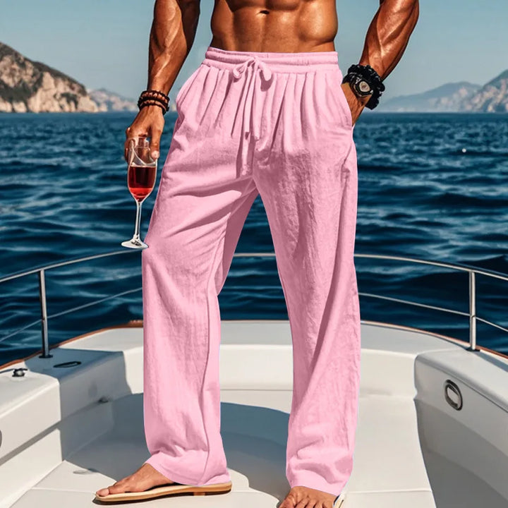 LAURENT MONACO | AZURE LINEN PANTS FOR MEN