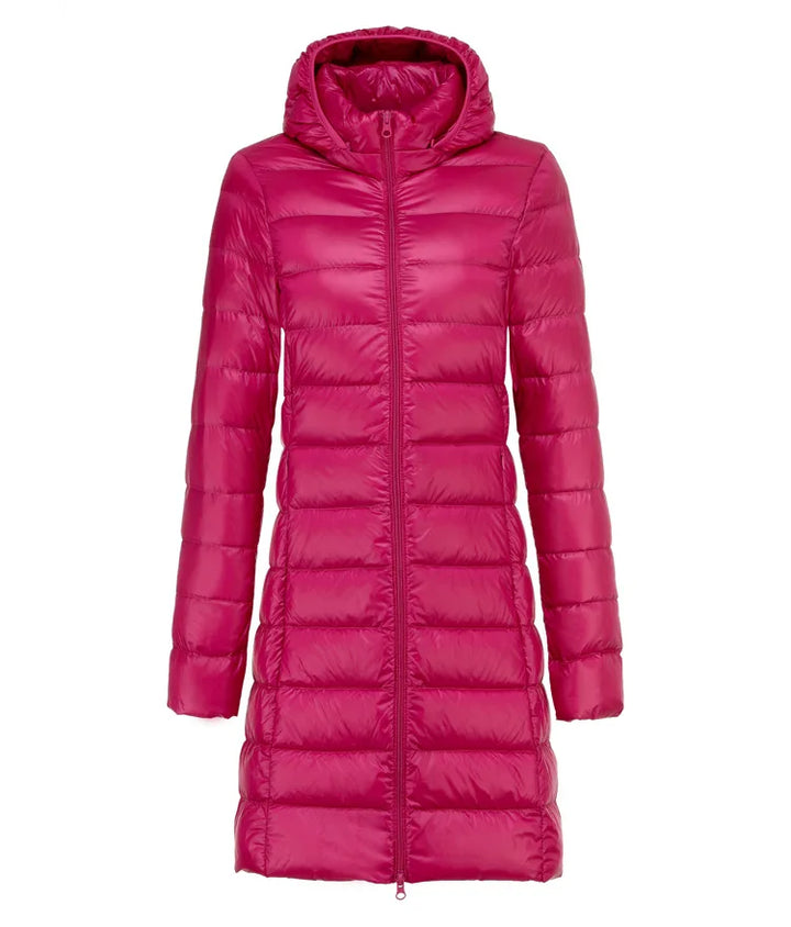 Ultra-Lightweight Winter Jacket with Removable Collar and Down Insulation, view 9 - Elena Harper