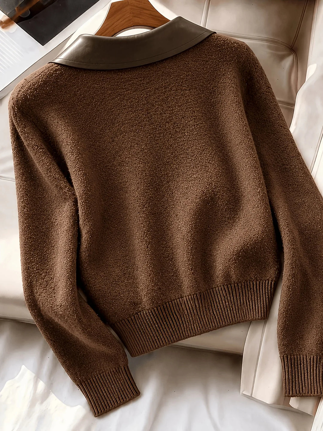 Sebastiana Soft Knit Sweater, view 3 - Elena Harper