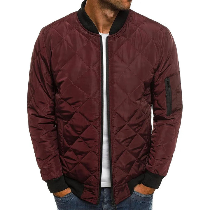 Christian | Men's Quilted Bomber Jacket with Zipper