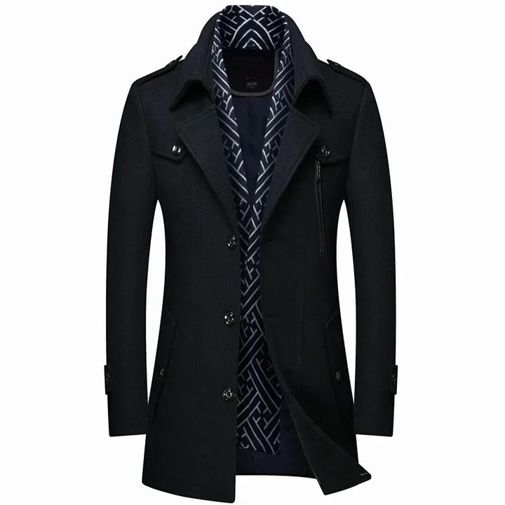 Winter Wool Coat for Men - Elena Harper