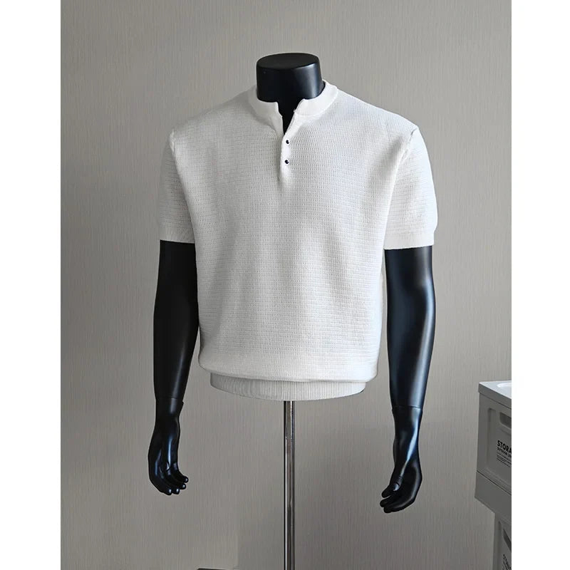 Marcian Soft Textured Polo, view 6 - Elena Harper