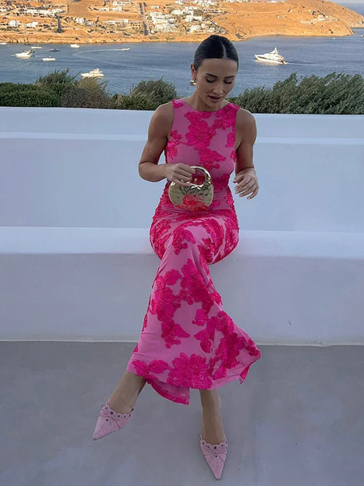 Amira Elegant Floral Gown - Elena Harper