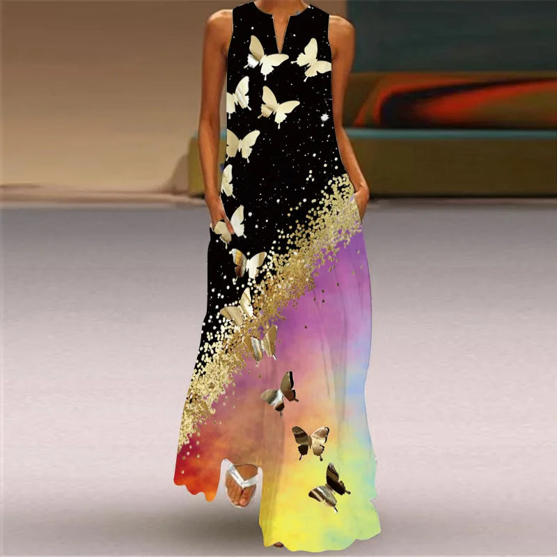 Aurelia™ - Butterfly Bloom A-Line Dress