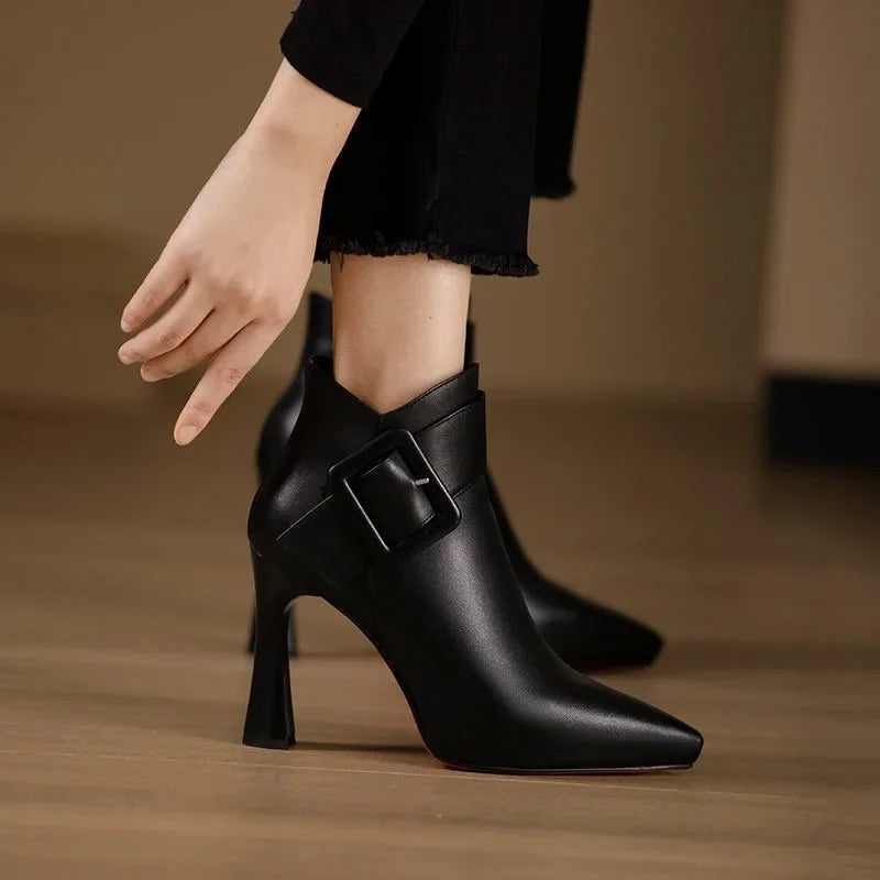 Adelina Elegant and Refined Ankle Boots - Elena Harper