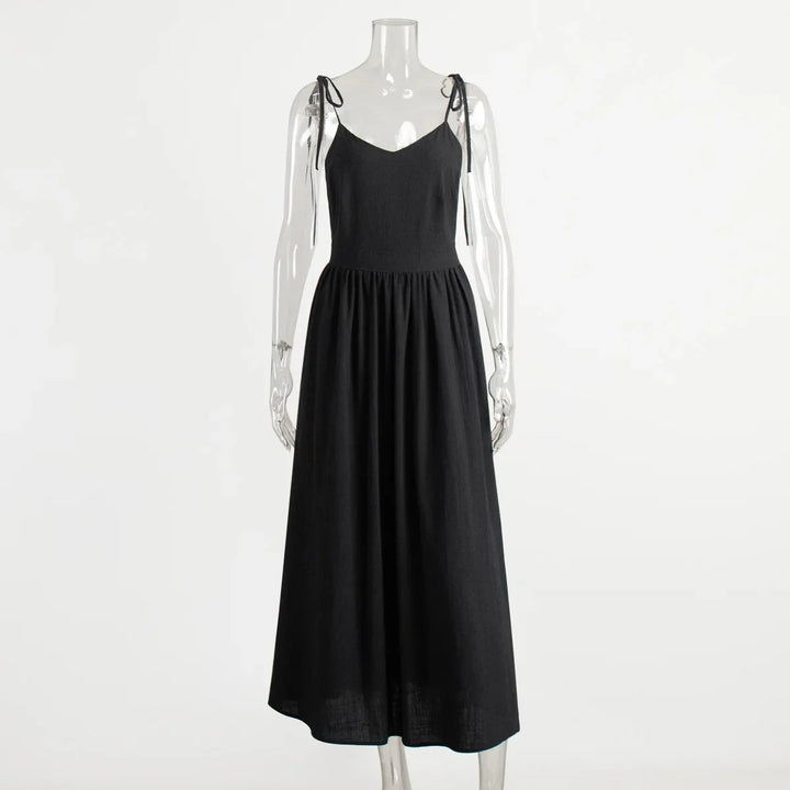 Giulietta Luxury A-Line Dress, view 4 - Elena Harper