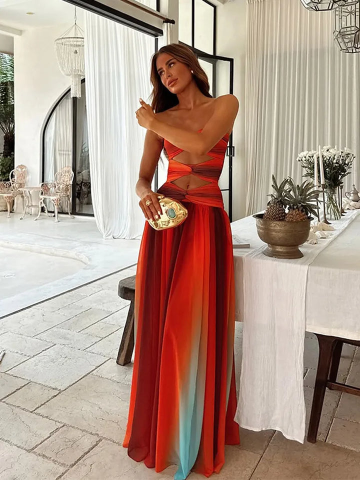 Amedea Elegant Wrap Dress, view 3 - Elena Harper