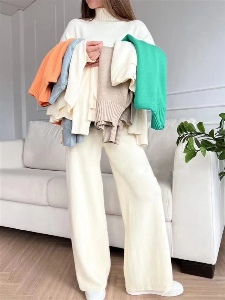 Aria Cozy Turtleneck Set, view 2 - Elena Harper
