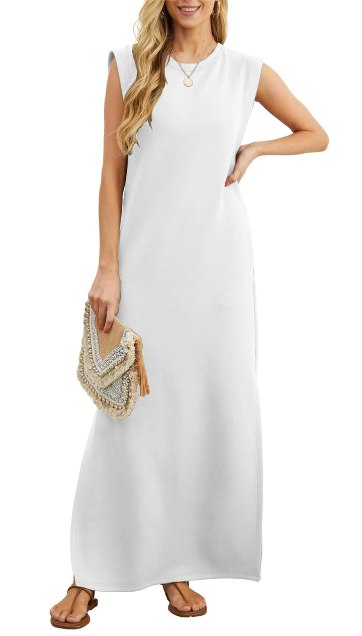 Laken Relaxed Fit Split Maxi Dress - Elena Harper