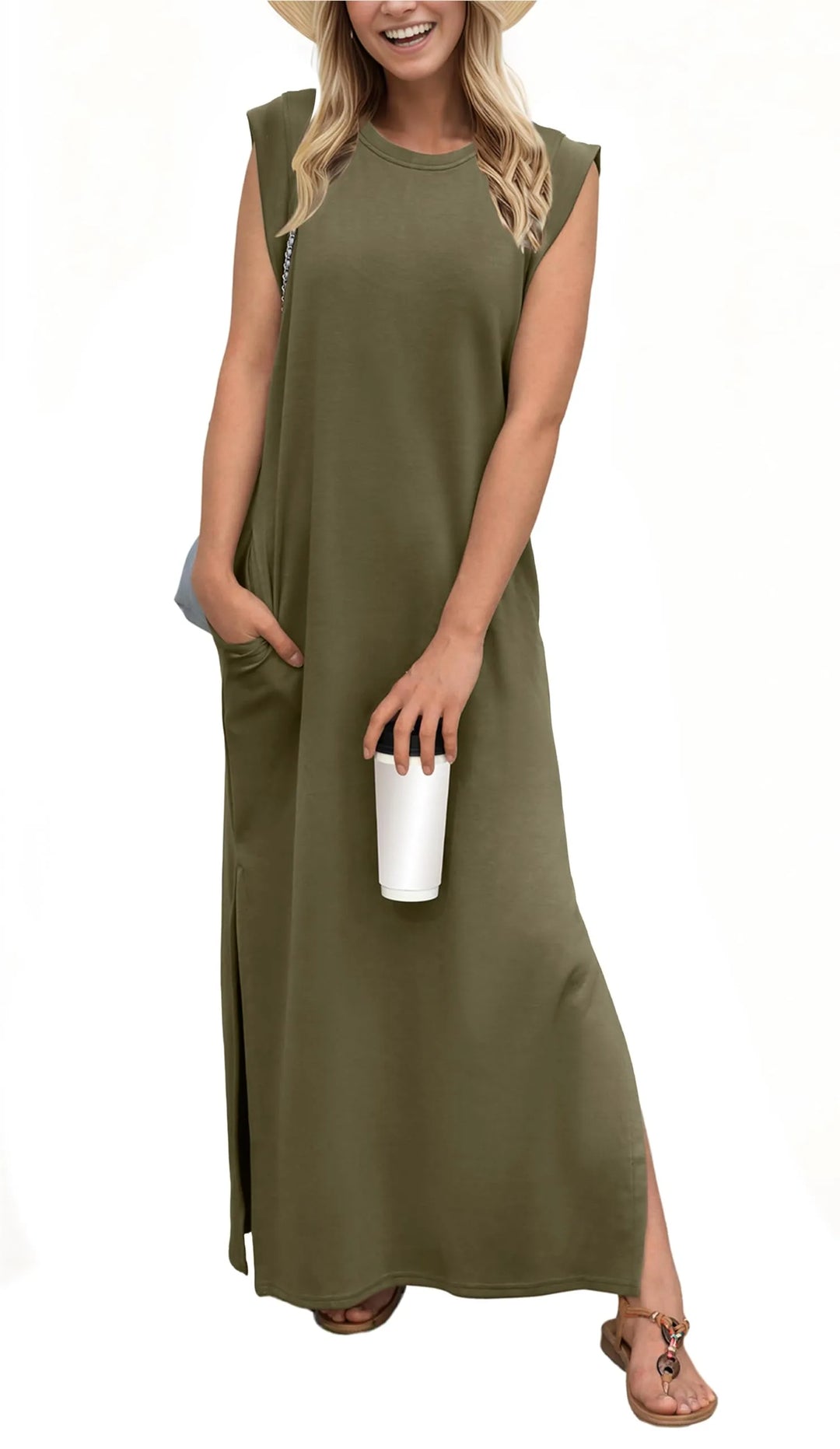 Laken Relaxed Fit Split Maxi Dress - Elena Harper