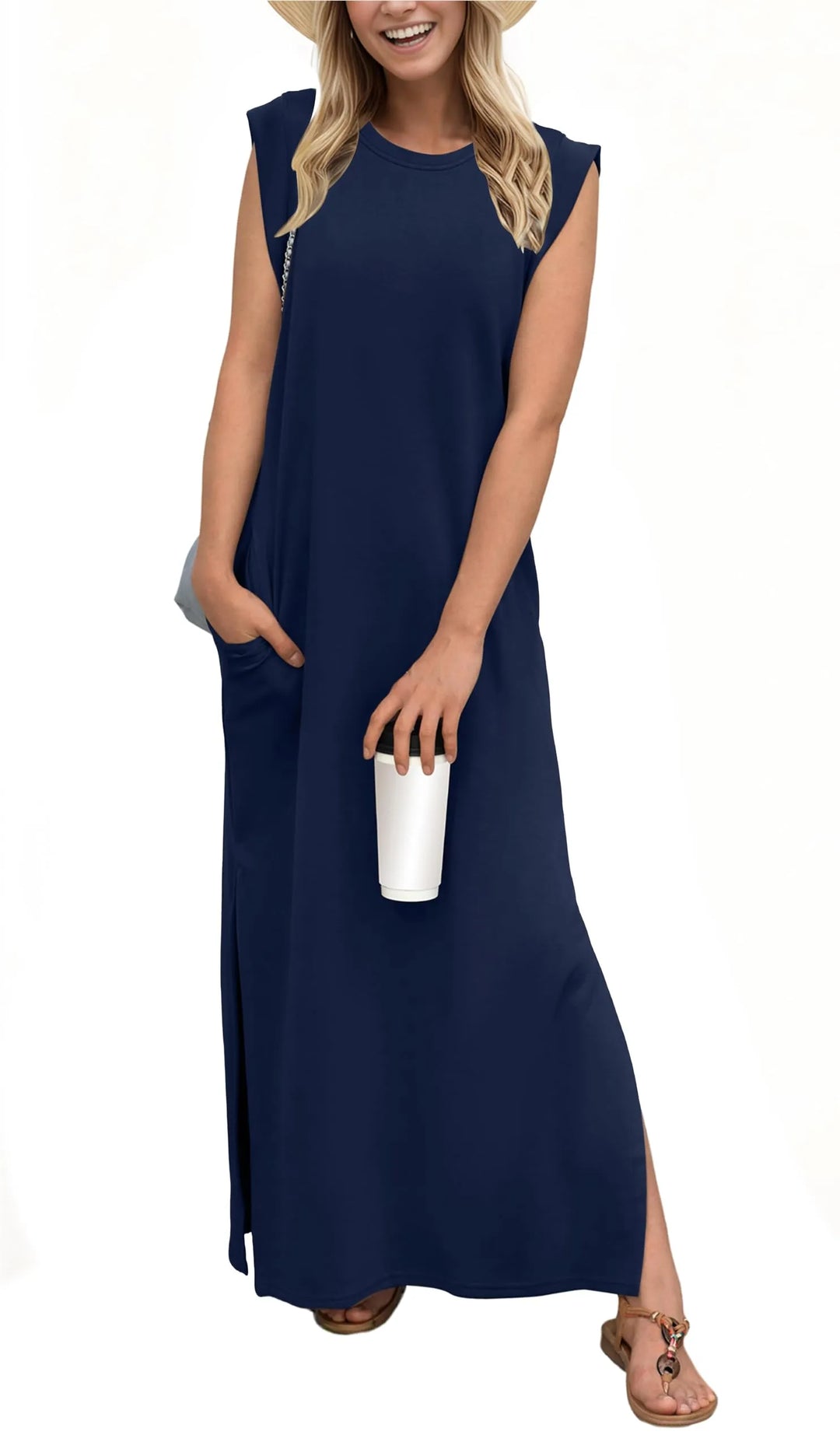 Laken Relaxed Fit Split Maxi Dress - Elena Harper