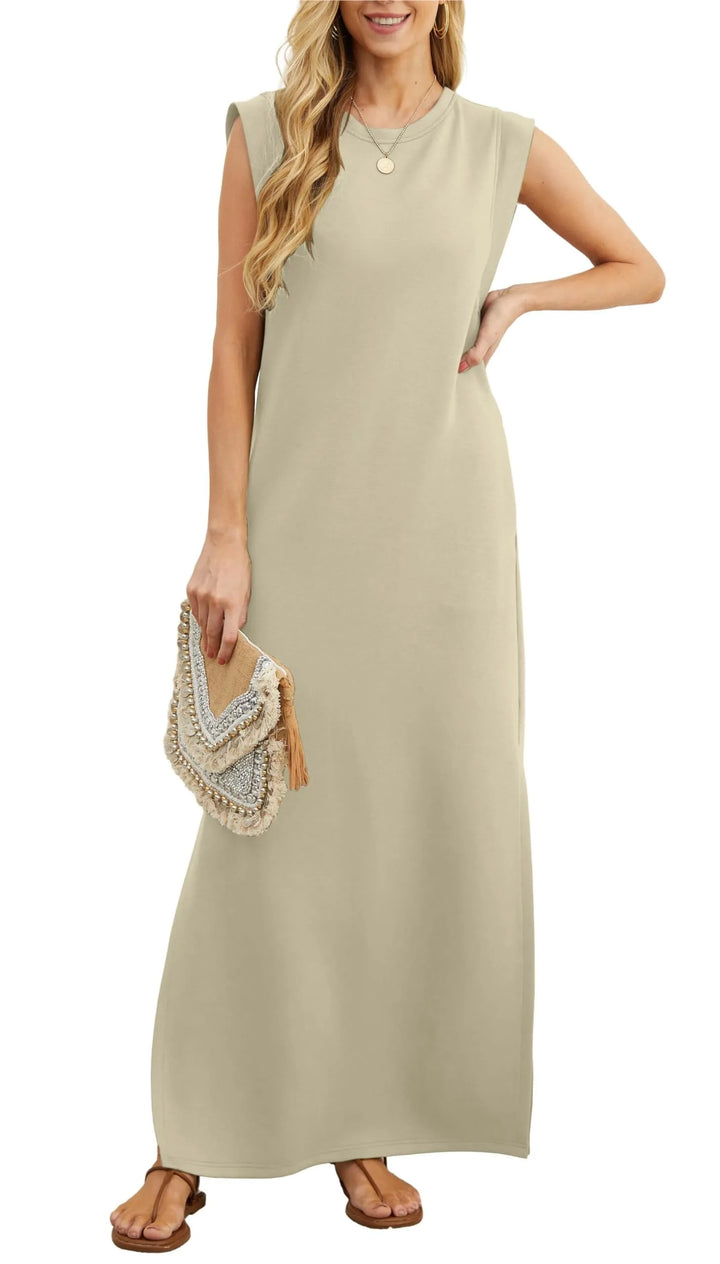 Laken Relaxed Fit Split Maxi Dress - Elena Harper