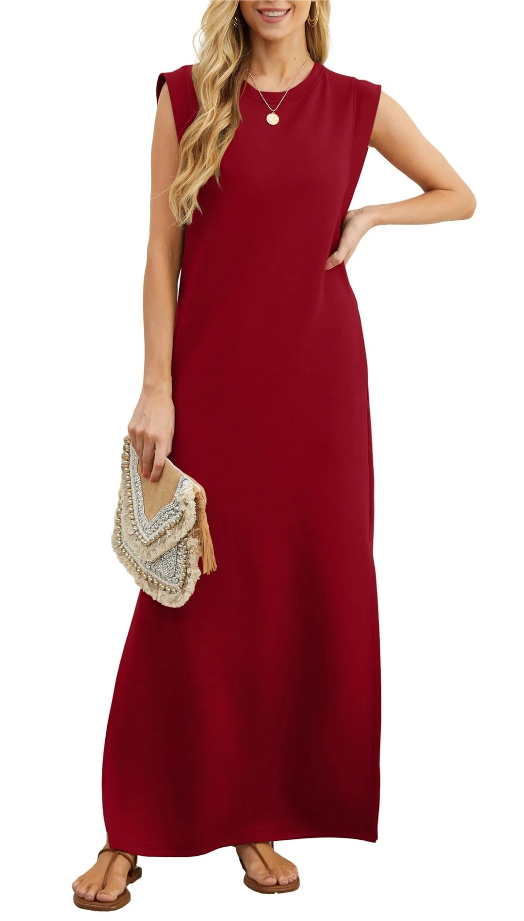 Laken Relaxed Fit Split Maxi Dress - Elena Harper