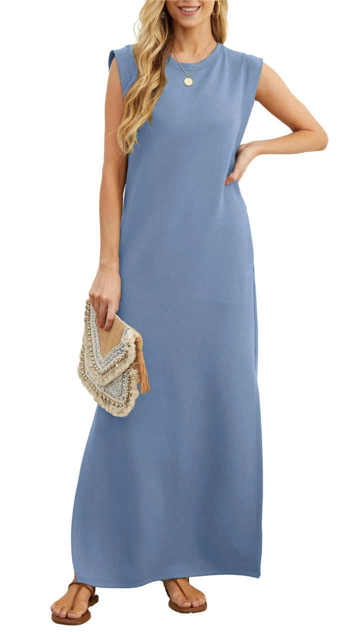 Laken Relaxed Fit Split Maxi Dress - Elena Harper