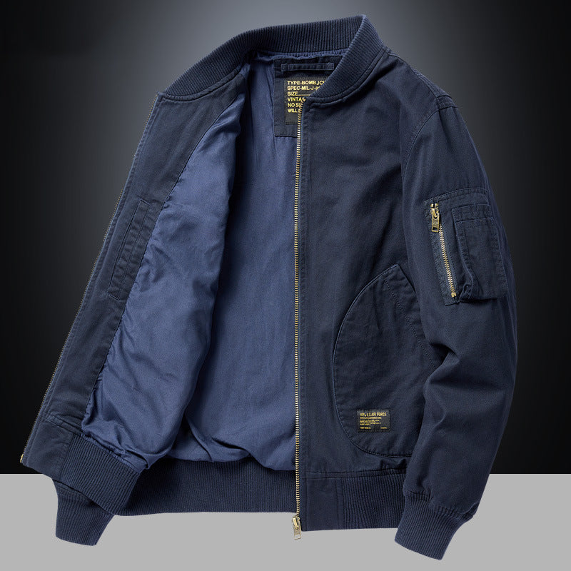 Men's Ribbed Finish Bomber Jacket