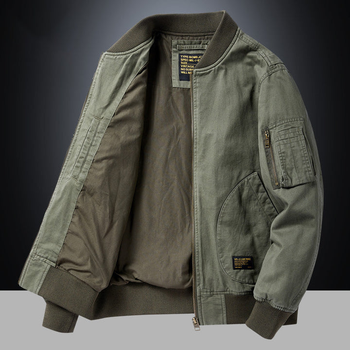 Men's Ribbed Finish Bomber Jacket