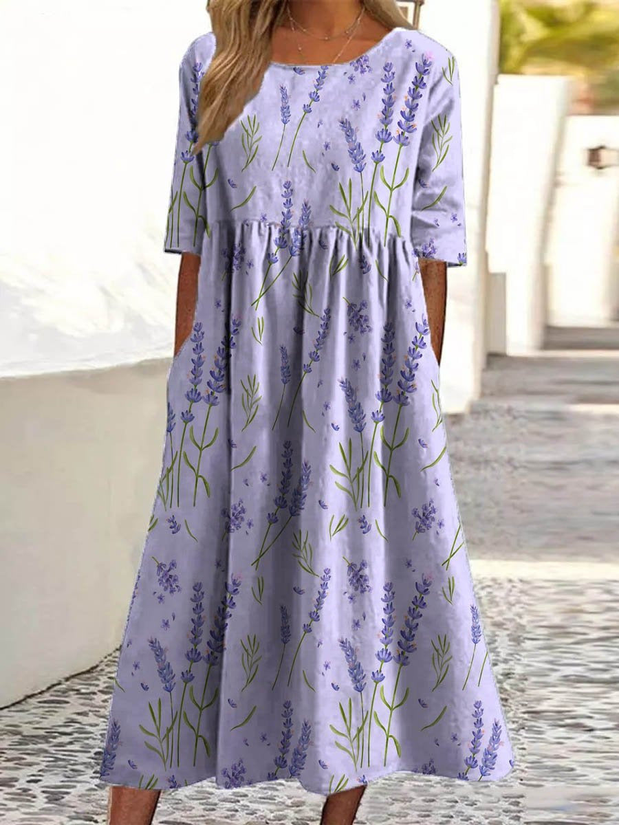 Wendy™ | Embroidered Relaxed Midi Dress