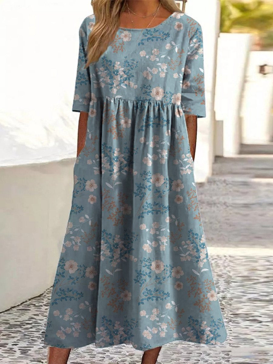 Wendy™ | Embroidered Relaxed Midi Dress