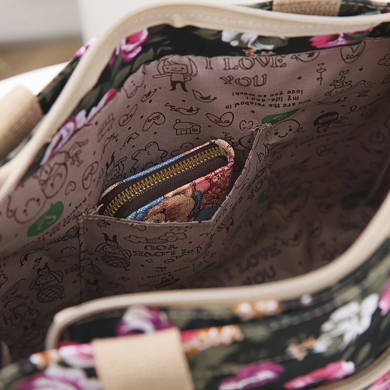 Vintage Floral Print Bag