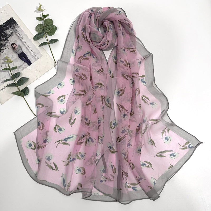 Casual Floral Scarf