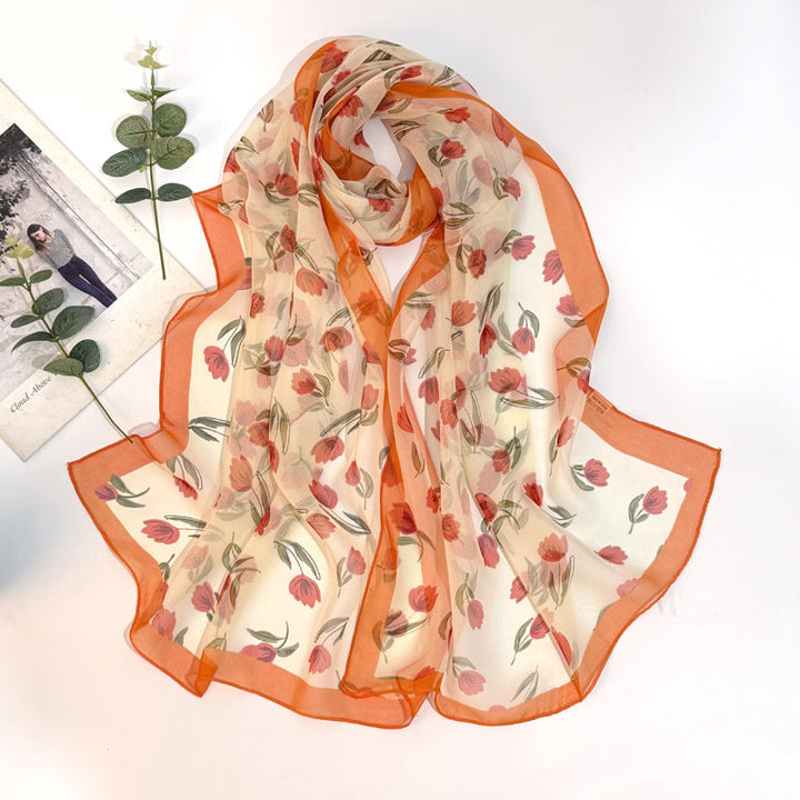 Casual Floral Scarf