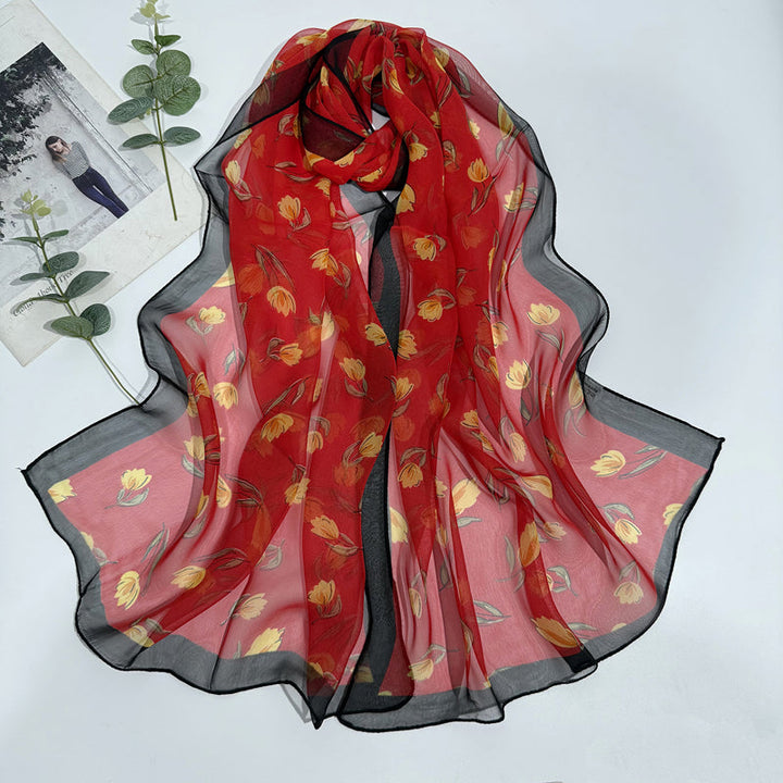 Casual Floral Scarf