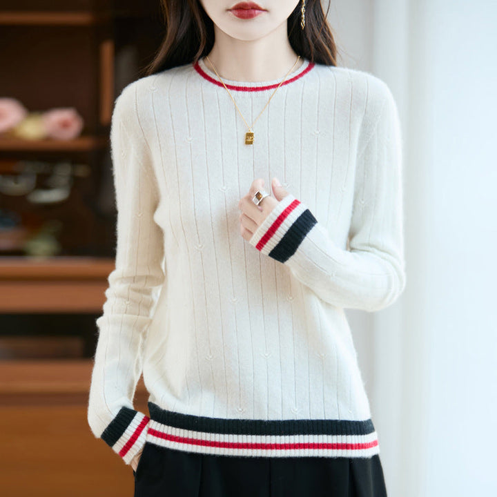 Amalia Classic Elegant Red Sweater - Elena Harper