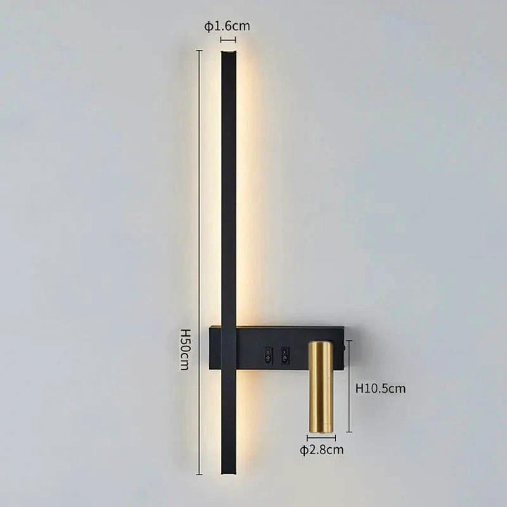 Adjustable LED Wall Lamp with Spot – Reading Light for Bedroom