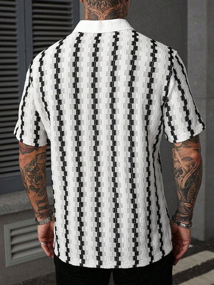 Men's Slim Fit Shirt – Short Sleeves, Suitable for Casual and Daily Use