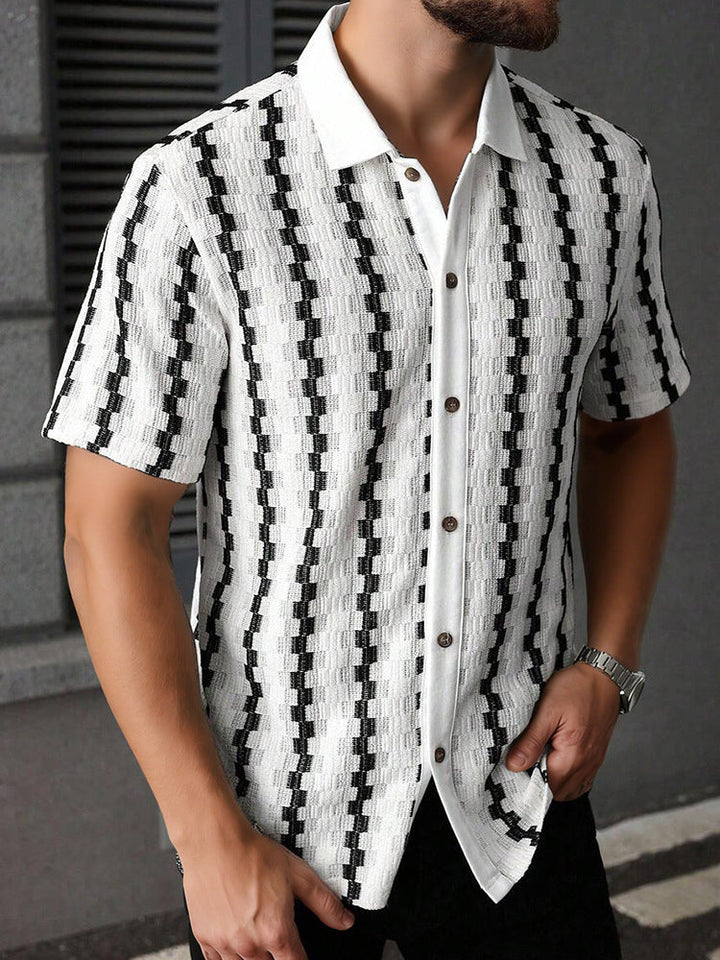 Men's Slim Fit Shirt – Short Sleeves, Suitable for Casual and Daily Use